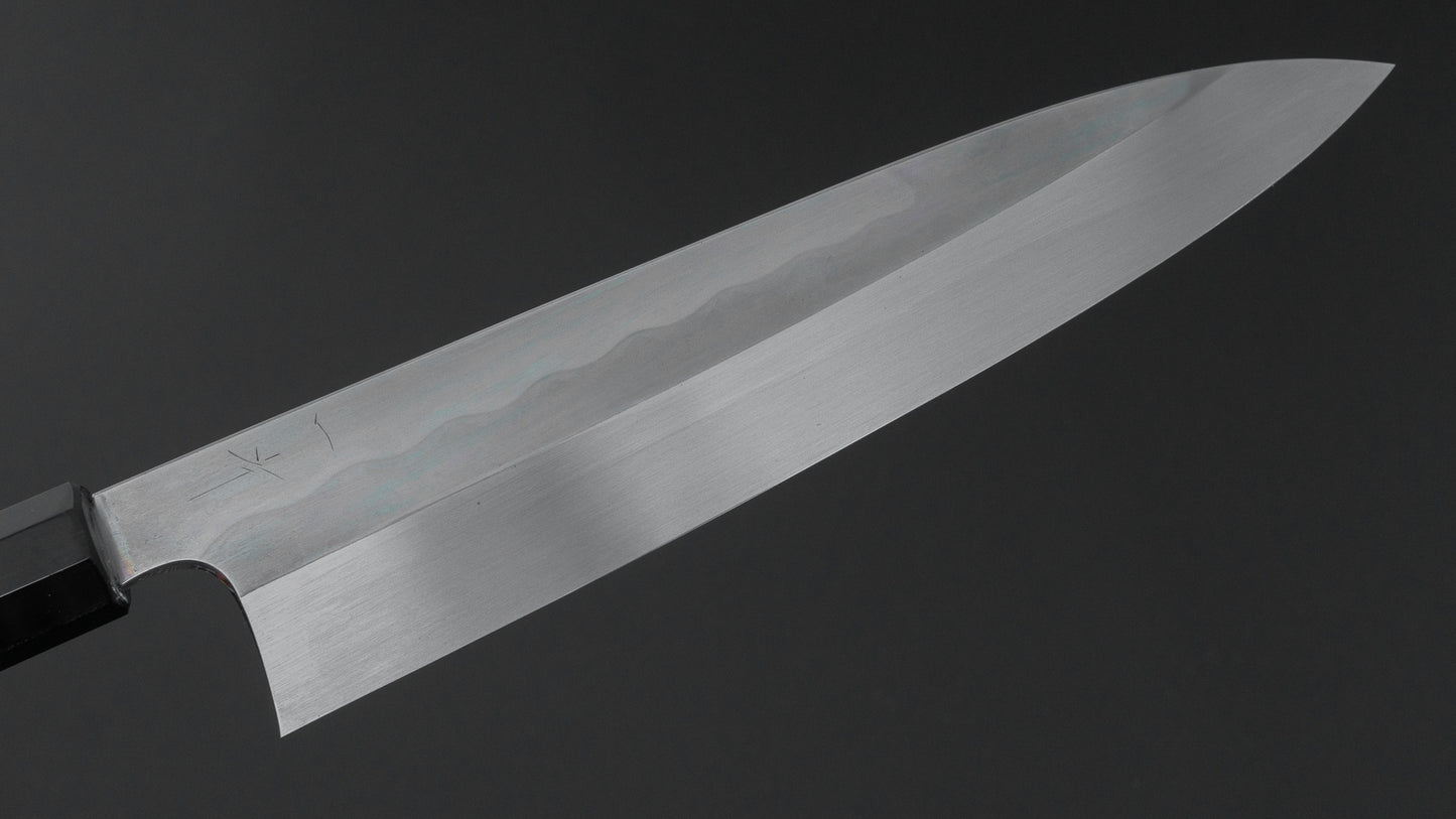 Hitohira Togashi White #1 Notaremon Mizu Honyaki Gyuto 240mm Kurokaki Persimmon Handle (#179/ Saya)