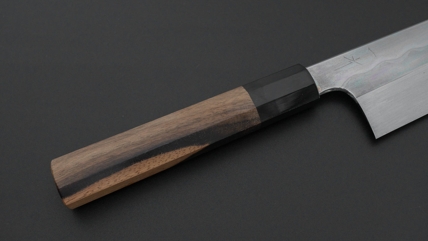 Hitohira Togashi White #1 Notaremon Mizu Honyaki Gyuto 240mm Kurokaki Persimmon Handle (#179/ Saya)