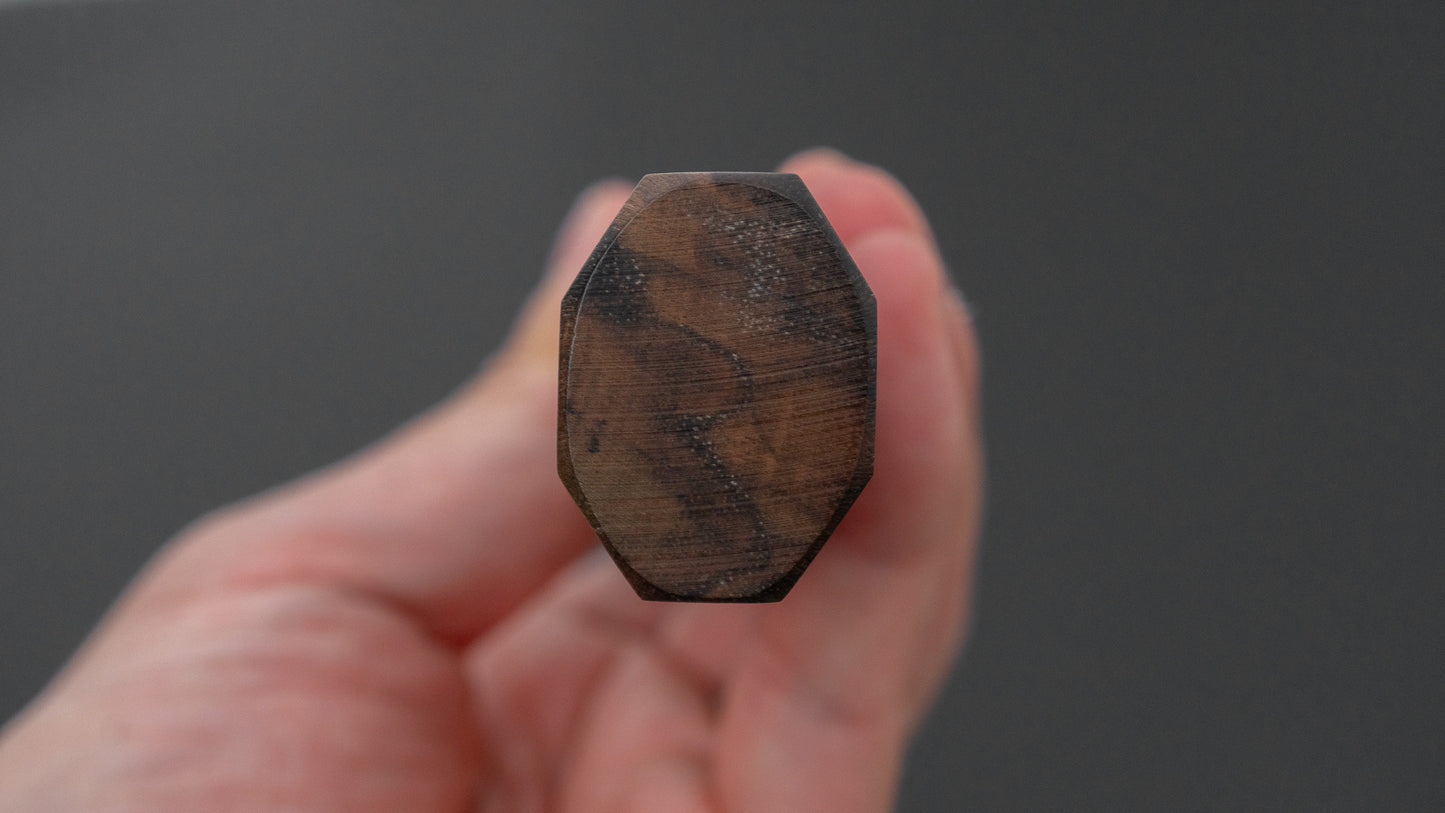 ひとひら 富樫 白一鋼 湾れ紋 水本焼 切付牛刀 240mm 黒柿柄 (#181)