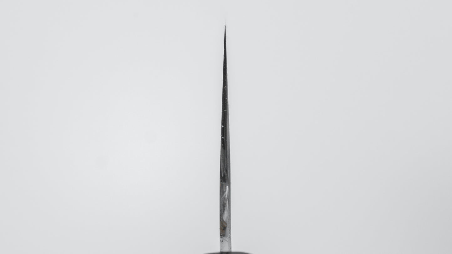 ひとひら 富樫 白一鋼 湾れ紋 水本焼 切付牛刀 240mm 黒柿柄 (#181)