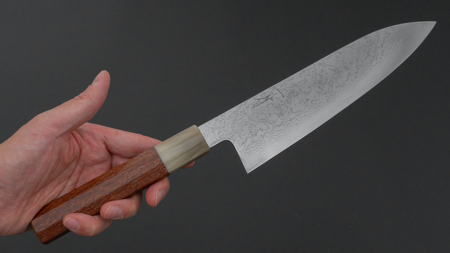 Hitohira Nigara SGS Damascus Gyuto 210mm Lacewood Handle
