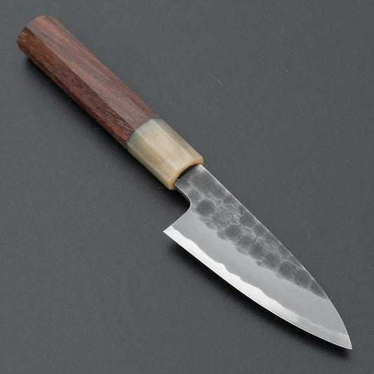 Hitohira Hinode Tsuchime White #2 Stainless Clad Paring 90mm Taihei Rosewood Handle