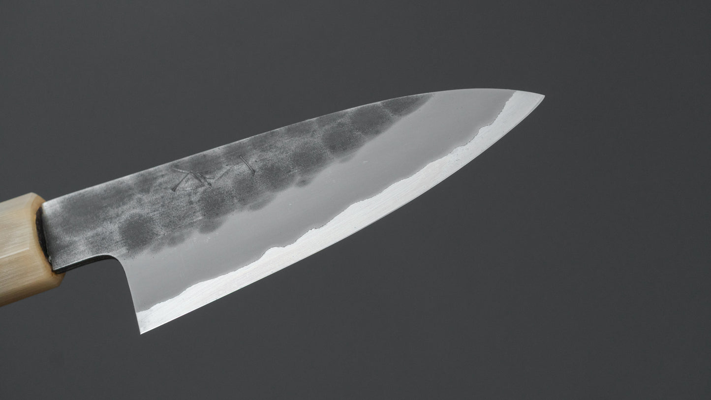 Hitohira Hinode Tsuchime White #2 Stainless Clad Paring 90mm Taihei Rosewood Handle