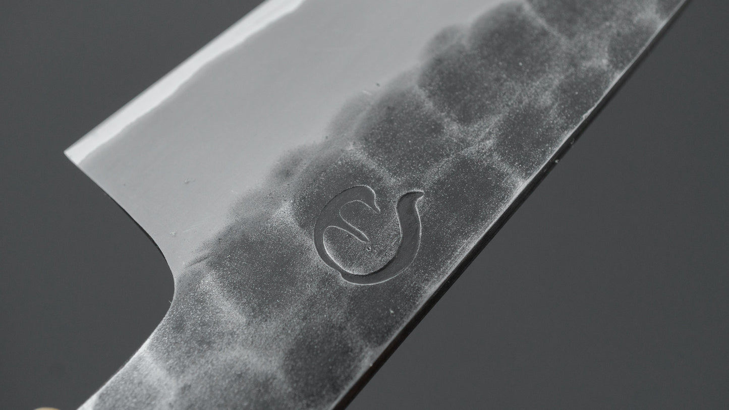 Hitohira Hinode Tsuchime White #2 Stainless Clad Paring 90mm Taihei Rosewood Handle