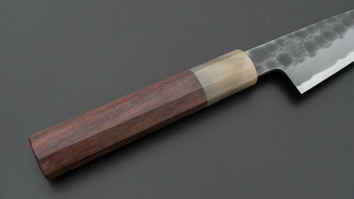 Hitohira Hinode Tsuchime White #2 Stainless Clad Paring 90mm Taihei Rosewood Handle