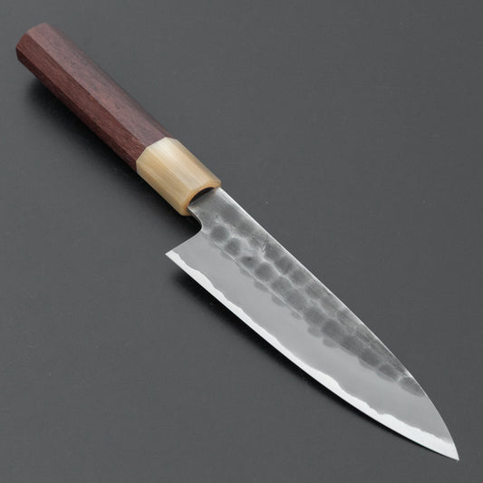 Hitohira Hinode Tsuchime White #2 Stainless Clad Petty 135mm Taihei Rosewood Handle