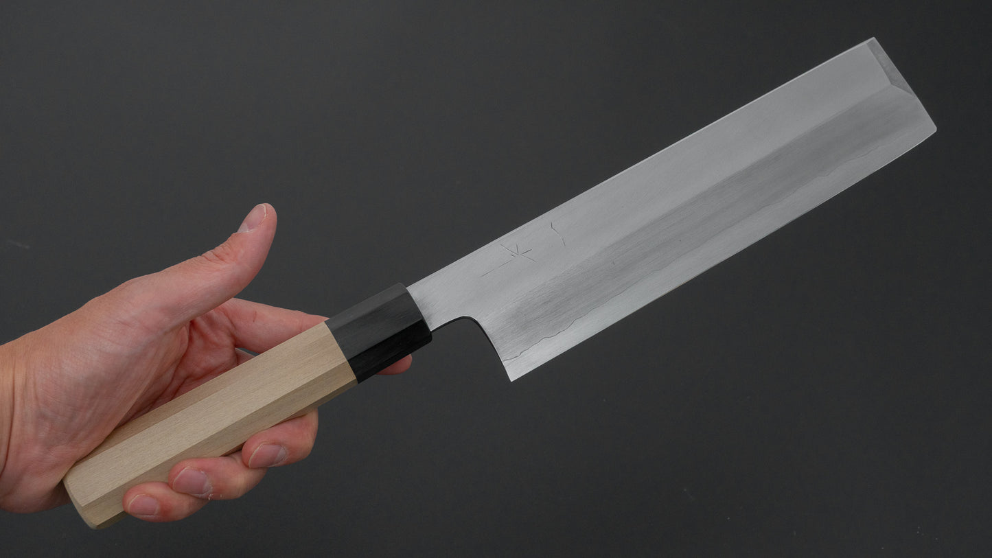 ひとひら 中川 茂助 銀三 薄刃 225mm 朴柄 (サヤ)