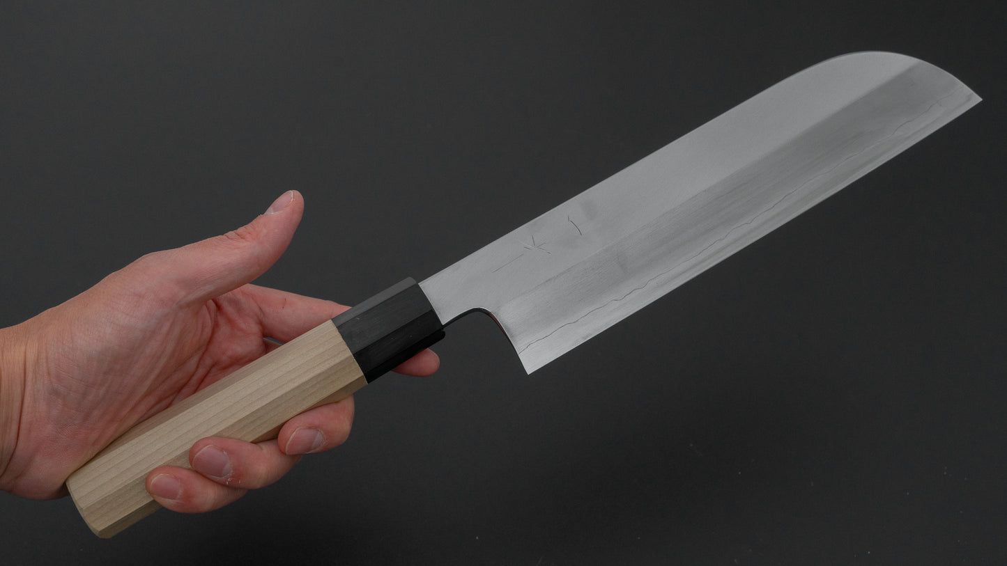 ひとひら 中川 茂助 銀三 鎌形薄刃 225mm 朴柄 (サヤ)