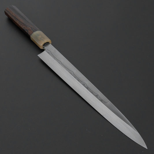 Hitohira Togashi White #1 Sanbonsugi Mizu Honyaki Yanagiba 270mm Ziricote Handle (Saya)