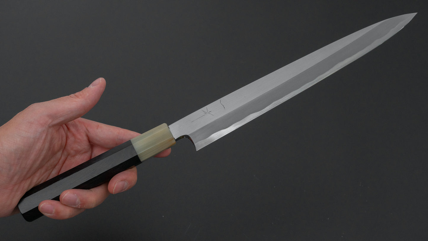 ひとひら 富樫 白一鋼 立研 柳刃 240mm 黒檀柄