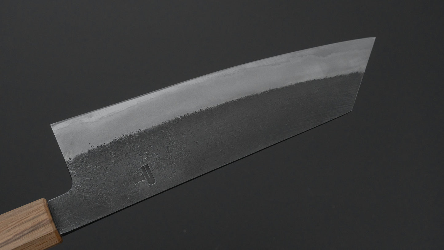 ひとひら 日の出 白二鋼 梨地 ステンレス 文化 180mm 紫檀柄
