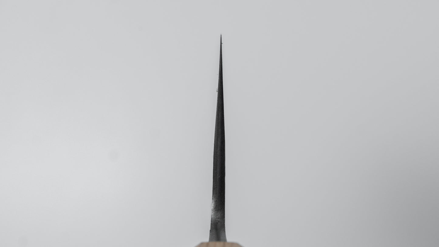 ひとひら 日の出 白二鋼 梨地 ステンレス 文化 180mm 紫檀柄