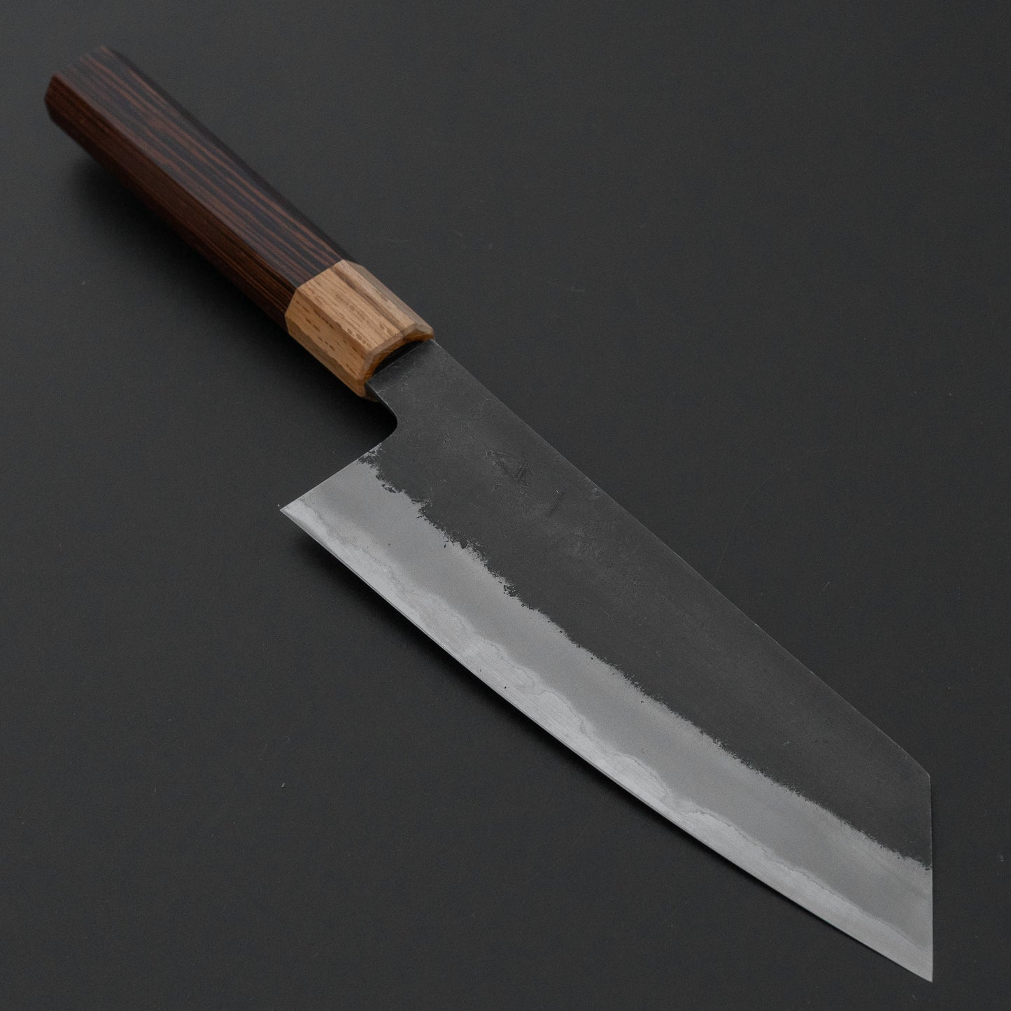 ひとひら 日の出 白二鋼 梨地 ステンレス 文化 180mm ウェンジ柄