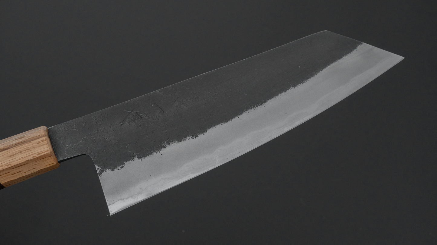 ひとひら 日の出 白二鋼 梨地 ステンレス 文化 180mm ウェンジ柄