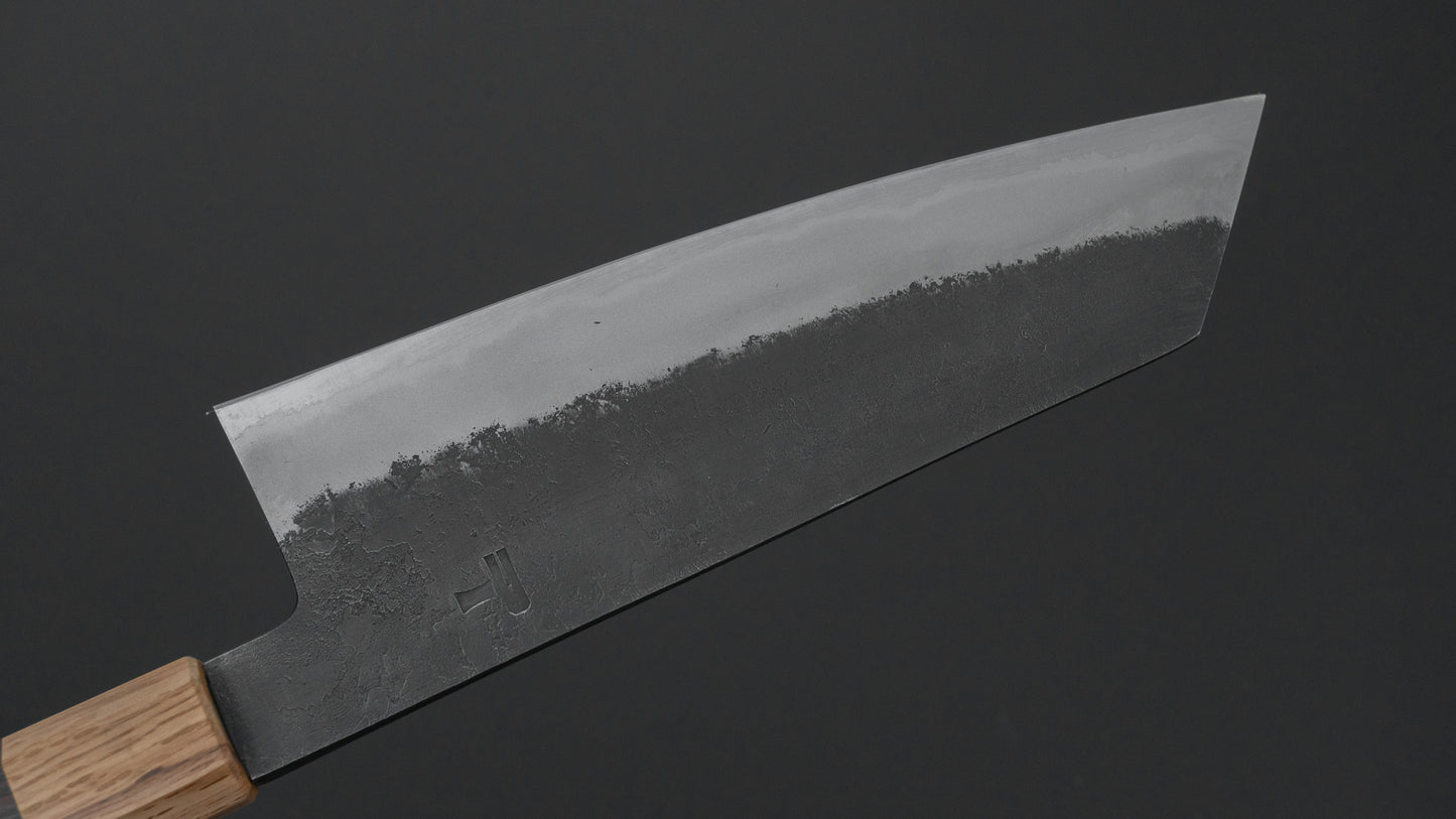 ひとひら 日の出 白二鋼 梨地 ステンレス 文化 180mm ウェンジ柄