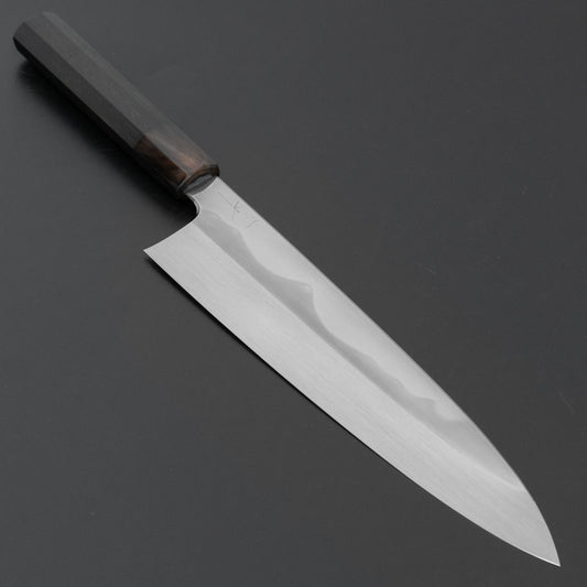 Hitohira Togashi White #1 Fuji Mizu Honyaki Gyuto 240mm Ebony Handle (#117/ Saya)