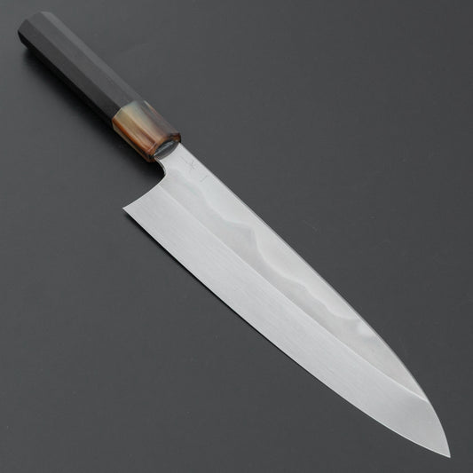 Hitohira Togashi White #1 Fuji Mizu Honyaki Gyuto 240mm Ebony Handle (#118/ Saya)