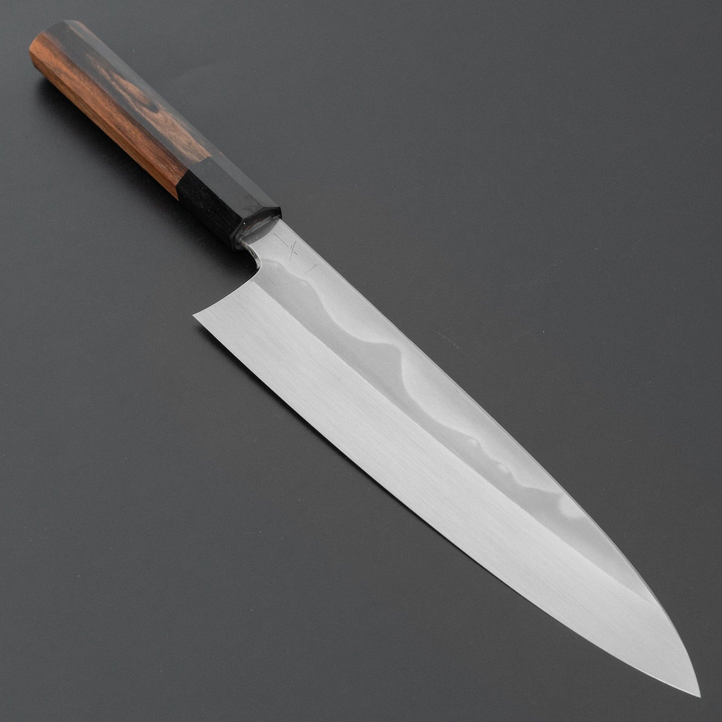 Hitohira Togashi White #1 Fuji Mizu Honyaki Gyuto 240mm Kurokaki Persimmon Handle (#119/ Saya)