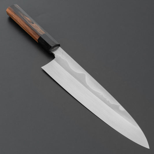 Hitohira Togashi White #1 Fuji Mizu Honyaki Gyuto 240mm Kurokaki Persimmon Handle (#119/ Saya)