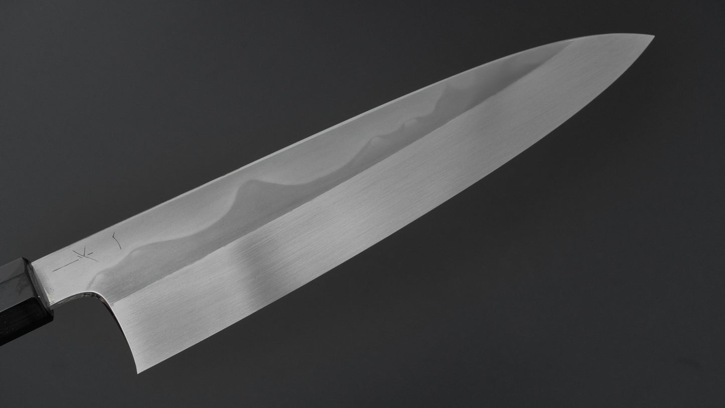 Hitohira Togashi White #1 Fuji Mizu Honyaki Gyuto 240mm Kurokaki Persimmon Handle (#119/ Saya)