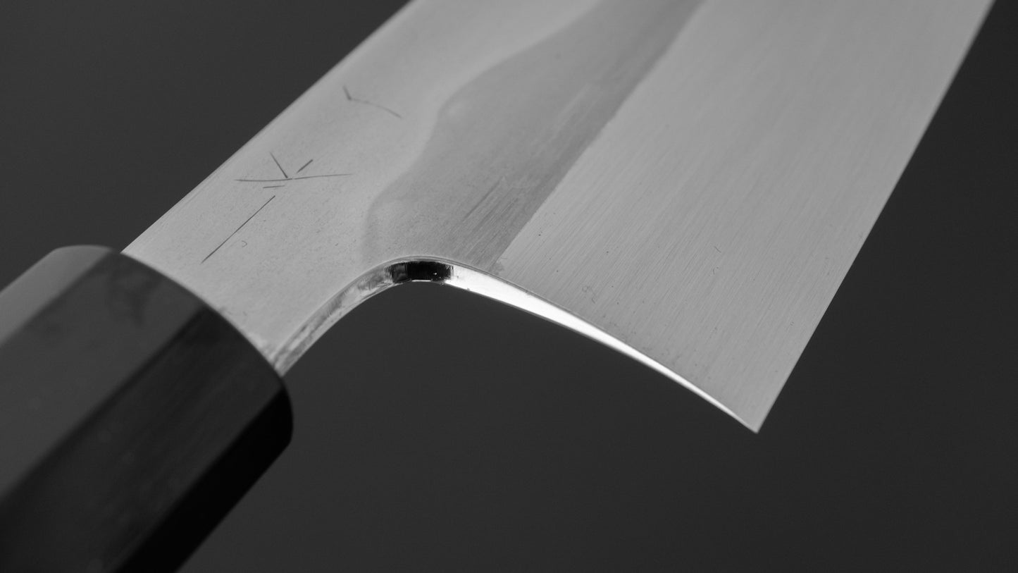 Hitohira Togashi White #1 Fuji Mizu Honyaki Gyuto 240mm Kurokaki Persimmon Handle (#119/ Saya)