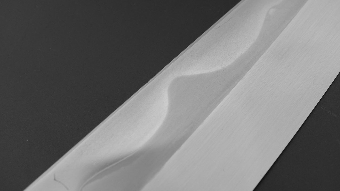 Hitohira Togashi White #1 Fuji Mizu Honyaki Gyuto 240mm Kurokaki Persimmon Handle (#119/ Saya)