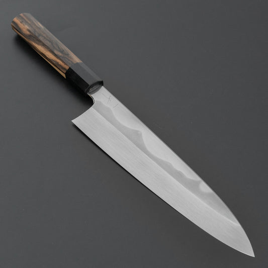 Hitohira Togashi White #1 Fuji Mizu Honyaki Gyuto 240mm Kurokaki Persimmon Handle (#120/ Saya)