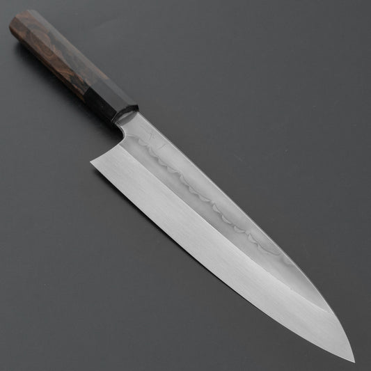 Hitohira Togashi White #1 Sanbonsugi Mizu Honyaki Gyuto 240mm Ziricote Handle (#121/ Saya)