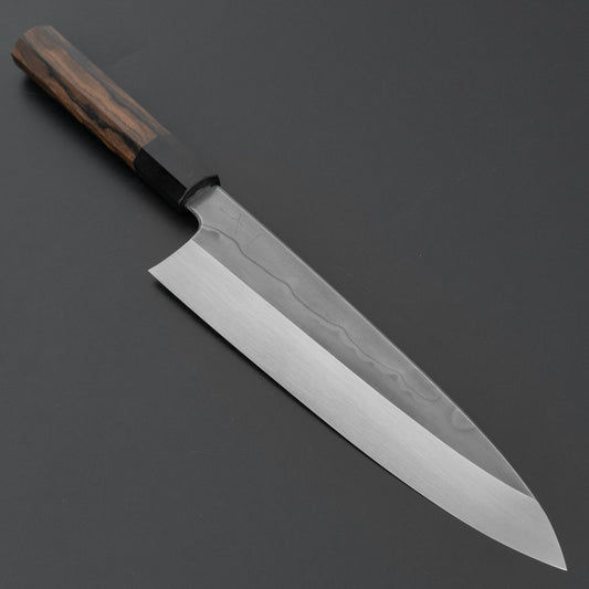Hitohira Togashi White #1 Sanbonsugi Mizu Honyaki Gyuto 240mm Ziricote Handle (#122/ Saya)