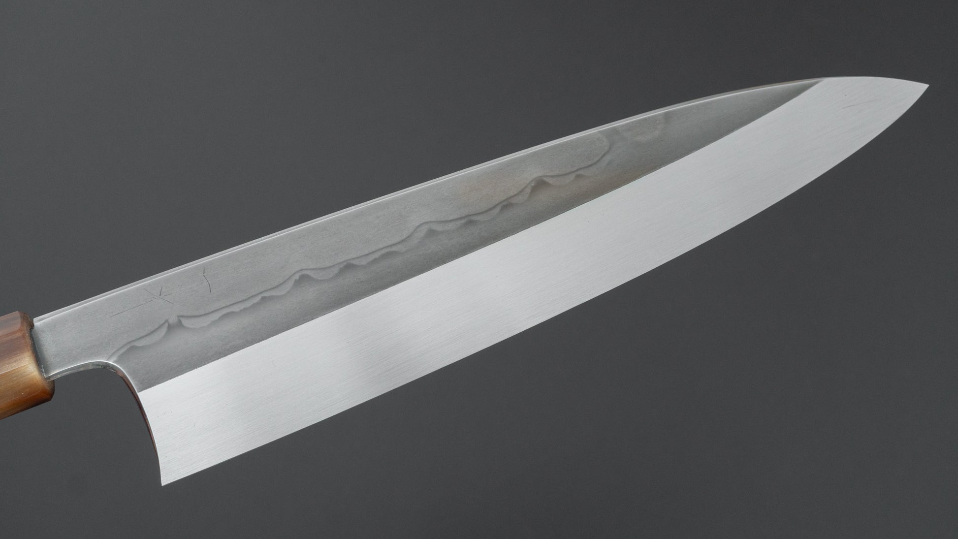 Hitohira Togashi White #1 Sanbonsugi Mizu Honyaki Gyuto 240mm Ziricote Handle (#123/ Saya)