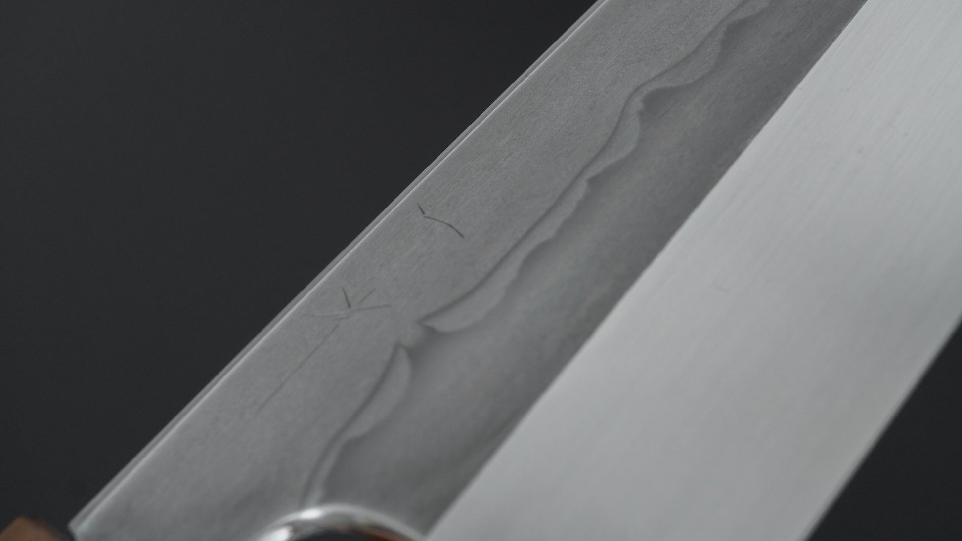 Hitohira Togashi White #1 Sanbonsugi Mizu Honyaki Gyuto 240mm Ziricote Handle (#123/ Saya)