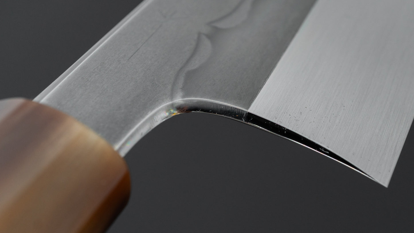 Hitohira Togashi White #1 Sanbonsugi Mizu Honyaki Gyuto 240mm Ziricote Handle (#123/ Saya)