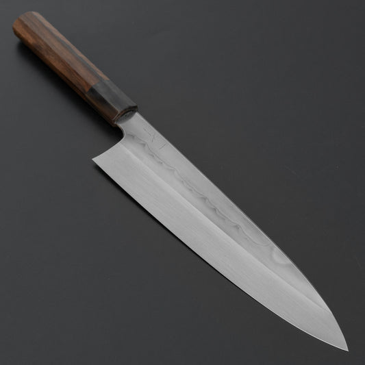 Hitohira Togashi White #1 Sanbonsugi Mizu Honyaki Gyuto 240mm Ziricote Handle (#124/ Saya)