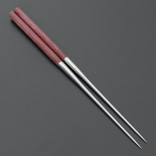 Hitohira Purple Wood Moribashi Chopstick 135mm Rounded