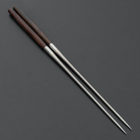 Hitohira Titanium Ebony Moribashi 180mm Rounded