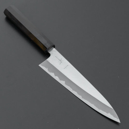 Hitohira Tanaka Kyuzo Blue #1 Migaki Petty 165mm Taihei Makassar Ebony Handle