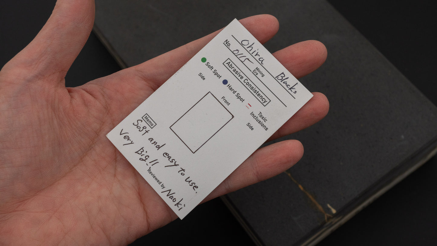 Hitohira Picked Ohira Kuro Natural Stone (No.0115)