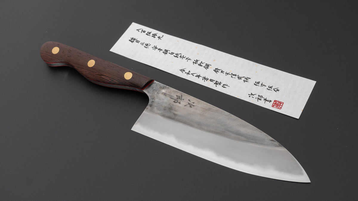 Jiro Tsuchime Yo Santoku 165mm Tagayasan Handle (#859)