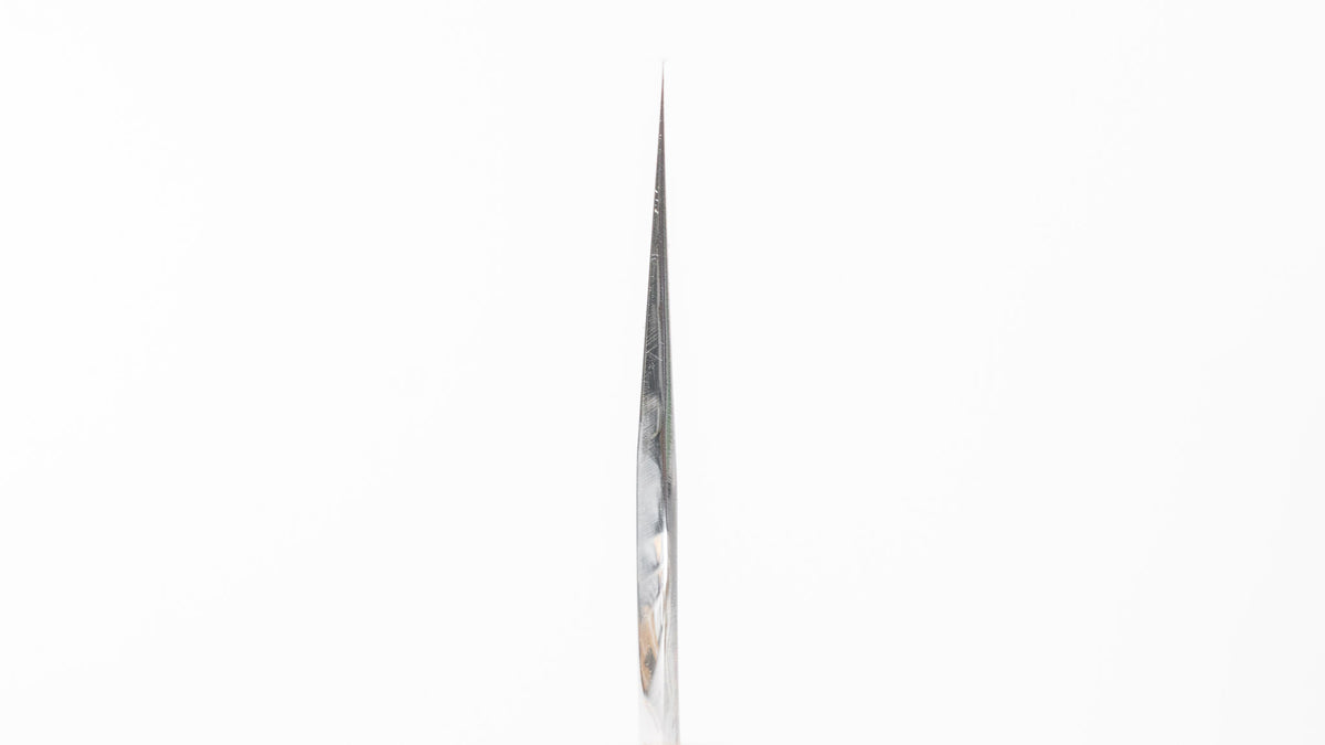 Hitohira Togashi White #1 Notaremon Mizu Honyaki Santoku 180mm Taihei Makassar Ebony Handle (#186/ Saya)