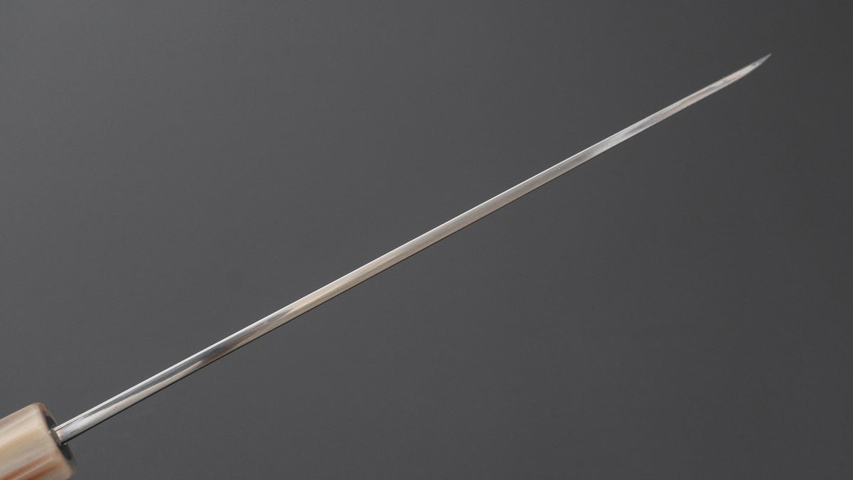 Hitohira Togashi White #2 Mizu Honyaki Mioroshi Deba 240mm Ebony Handle (Old Stock)