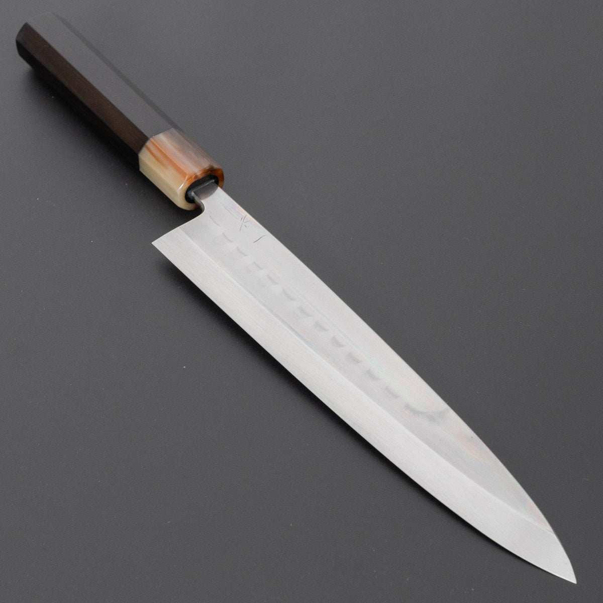 Hitohira Togashi Blue #2 Mizu Honyaki Mioroshi Deba 240mm Ebony Handle (Old Stock)