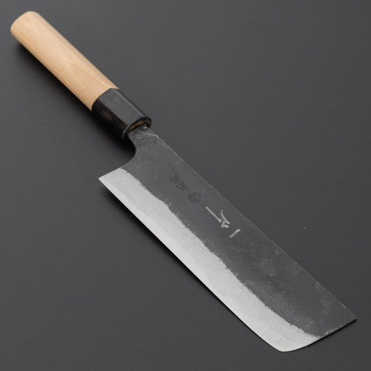 Hitohira Onihiro Blue #1 Nakiri 135mm Ho Wood Handle (D-Shape)