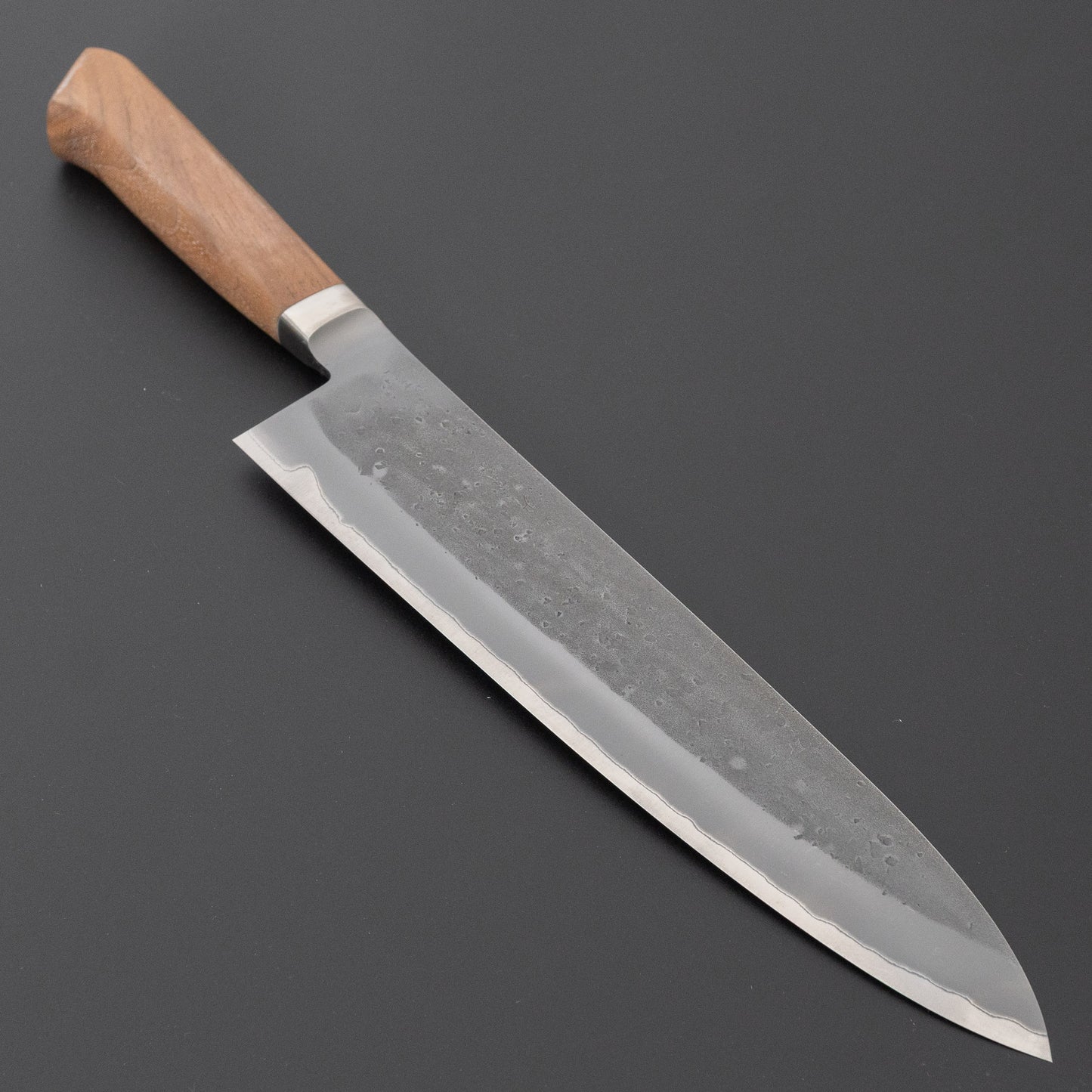 Hitohira TD Blue #2 Stainless Clad Nashiji Yo Gyuto 240mm Walnut Handle