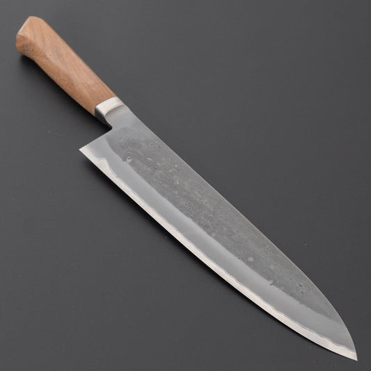 Hitohira TD Blue #2 Stainless Clad Nashiji Yo Gyuto 240mm Walnut Handle