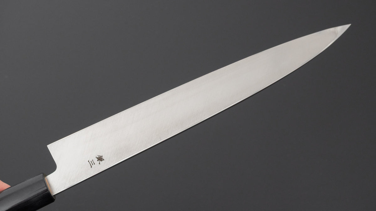 Hitohira Manzo Silver #3 Yanagiba 240mm Ho Wood Handle (D-Shape/ Saya)