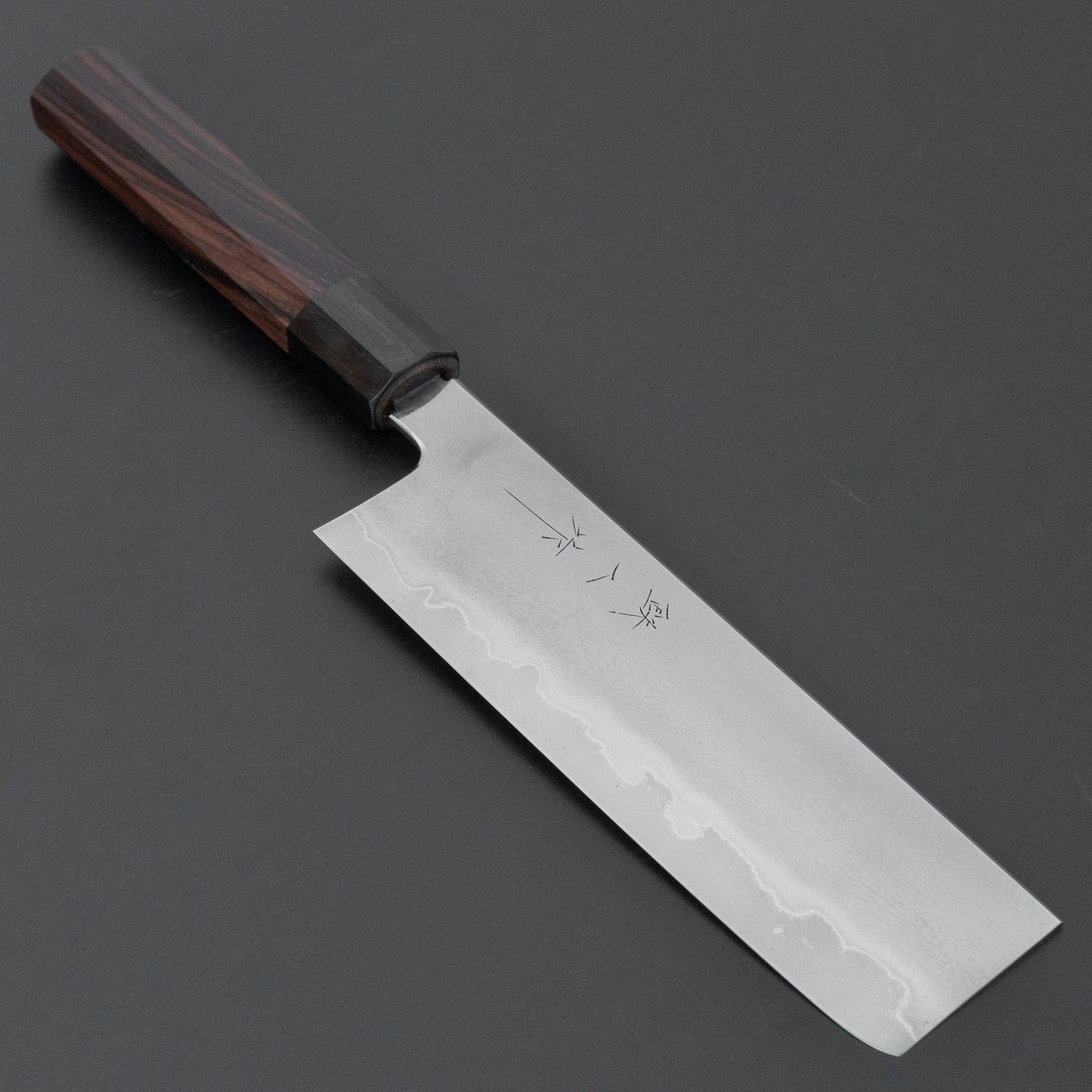 Tetsujin Silver #3 Metal Flow Nakiri 180mm Taihei Makassar Ebony Handle