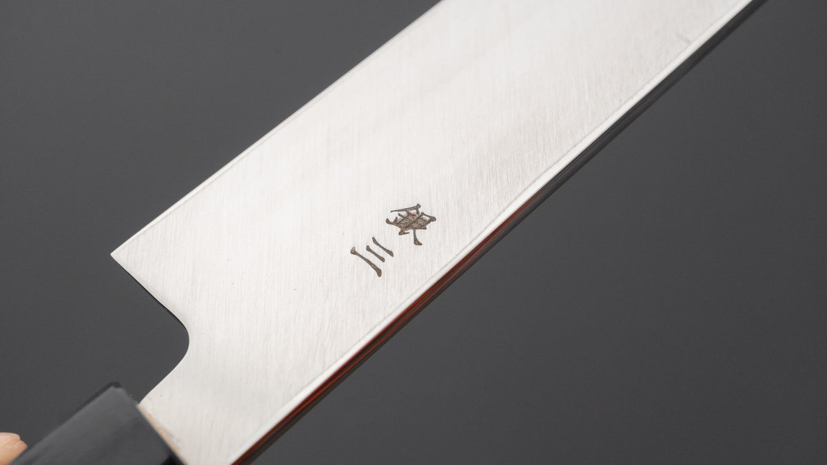 Hitohira Manzo Silver #3 Yanagiba 240mm Ho Wood Handle (D-Shape/ Saya)