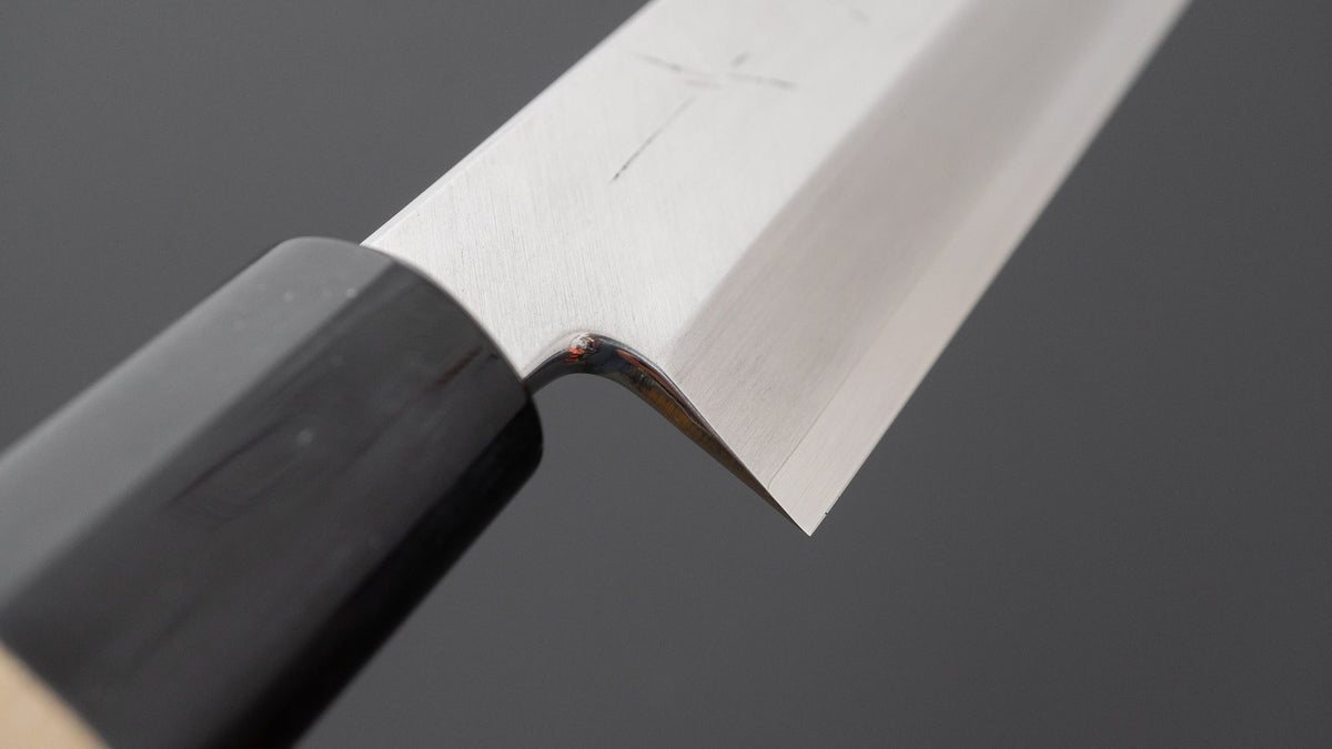 Hitohira Manzo Silver #3 Yanagiba 240mm Ho Wood Handle (D-Shape/ Saya)