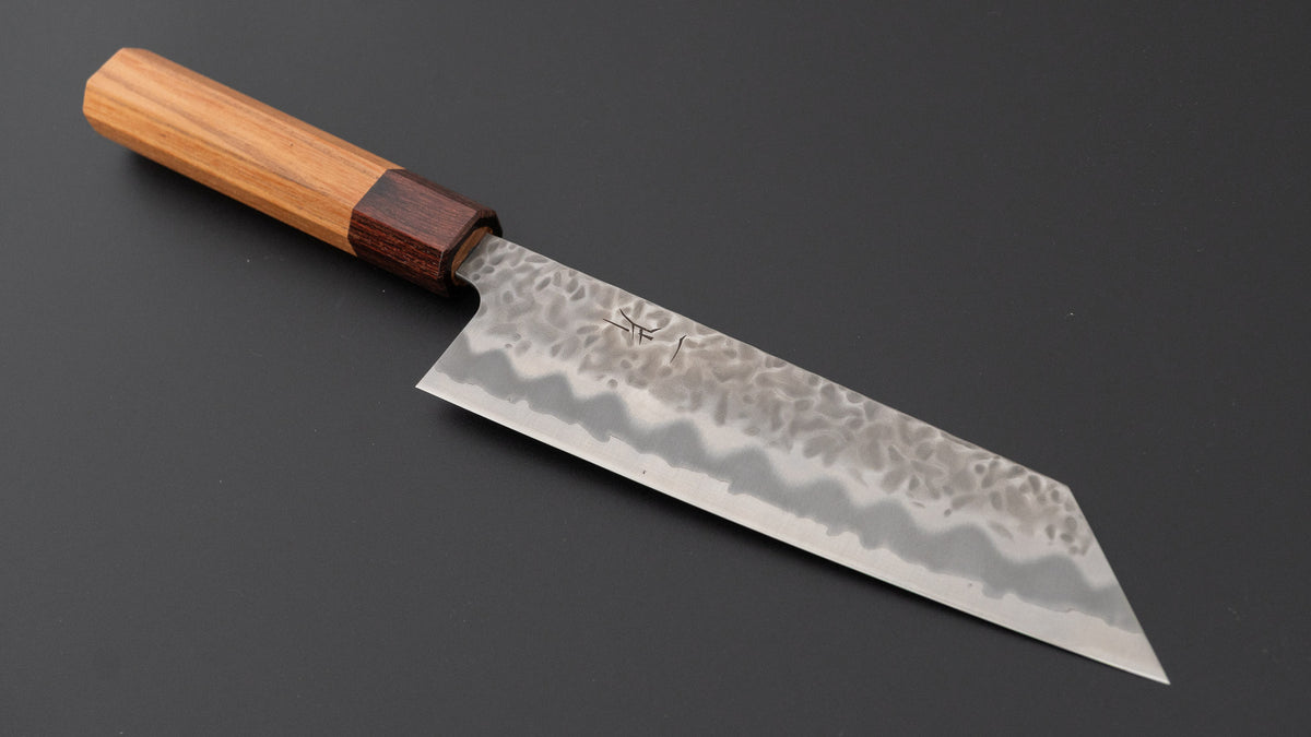 ひとひら ふたな 白一鋼 槌目 文化 170mm 欅柄