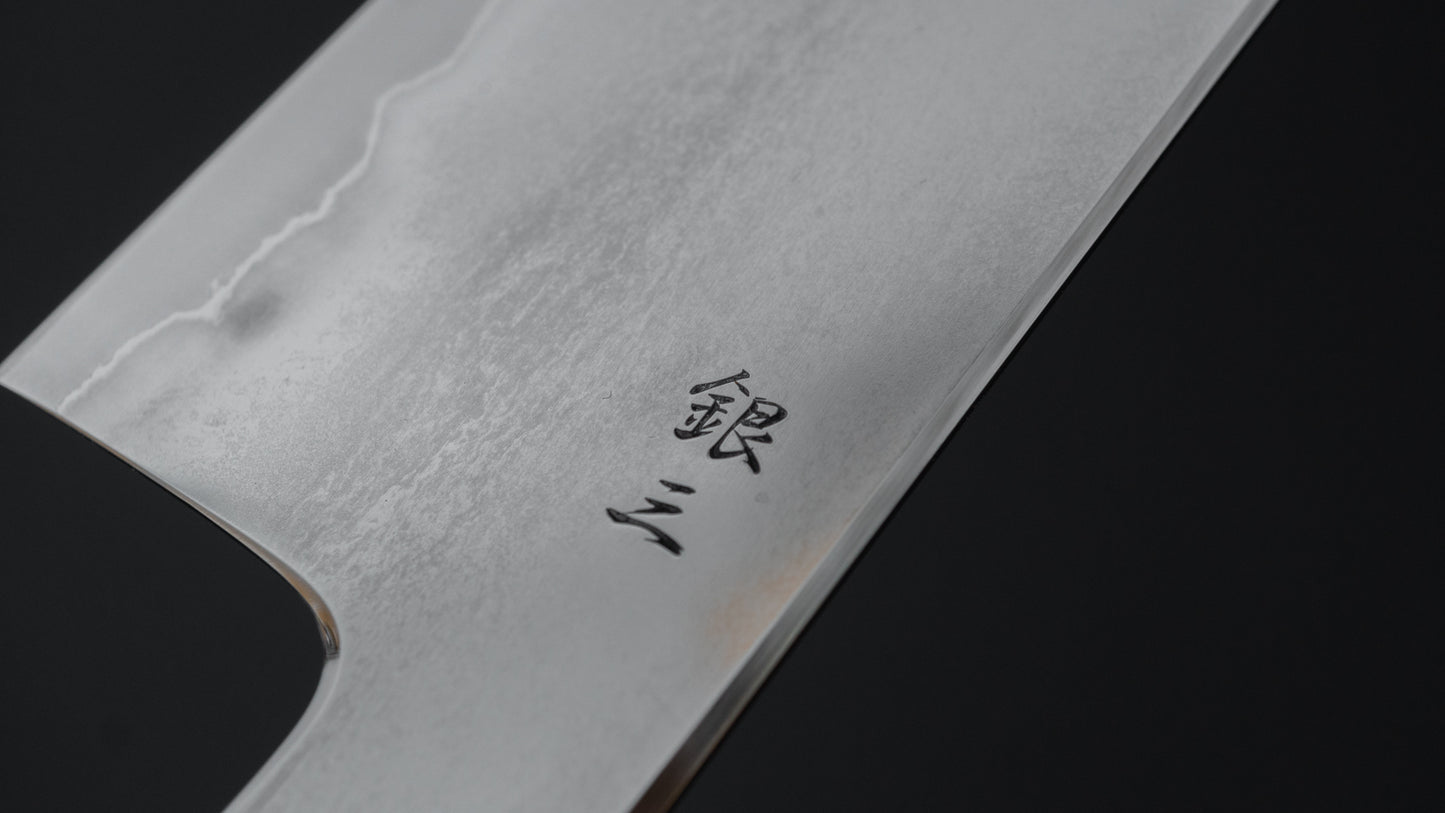 Tetsujin Silver #3 Metal Flow Nakiri 180mm Taihei Makassar Ebony Handle